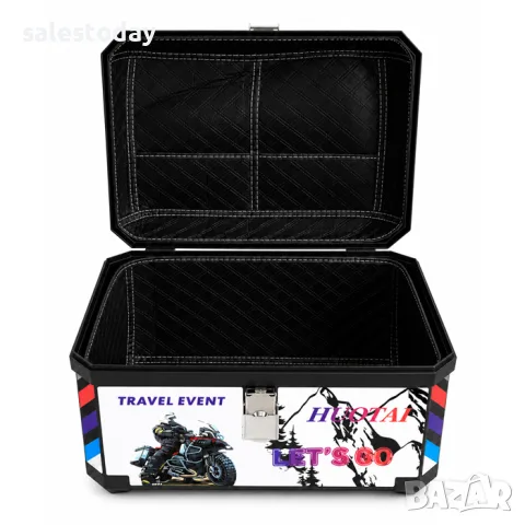 Куфар за мотор 68л, Размери: 53х39х33см, снимка 2 - Аксесоари и консумативи - 55842275