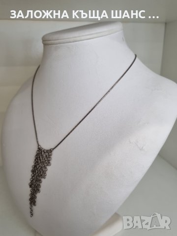 Сребърен синджир с висулка 925 проба , снимка 3 - Колиета, медальони, синджири - 40687435