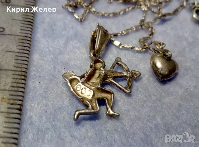 ЗОДИЯ СТРЕЛЕЦ СРЕБЪРЕН МЕДАЛЬОН СРЕБРО 800 с ФИНА СРЕБЪРНА ВЕРИЖКА СРЕБРО 925 АРТ КОЛИЕ 44400, снимка 6 - Колиета, медальони, синджири - 50354727