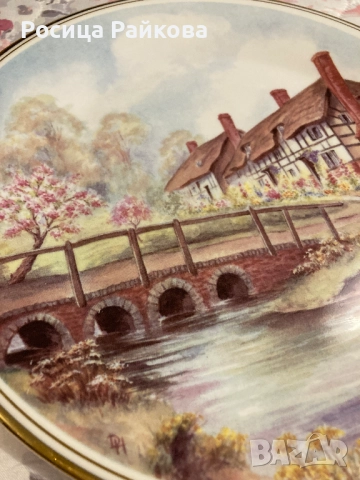 Голяма порцеланова чиния, снимка 4 - Антикварни и старинни предмети - 52879518