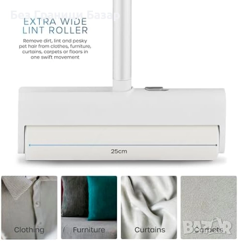 Нов Екстра широк ролер за косми и прах с 55 лепящи ленти Почистване дом, снимка 3 - Други стоки за дома - 51583485