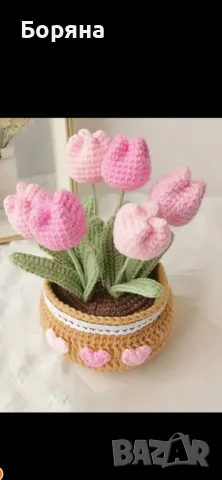 Ръчно изработени лалета , снимка 2 - Декорация за дома - 49291012