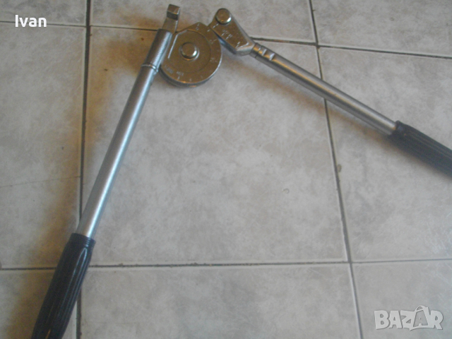 ф14мм Нов Немски Ръчен Тръбогиб-Уред За Огъване Меки/Полутвърди Тръби-Радиус 45мм/Огъване 0-180 Град, снимка 4 - Други инструменти - 44668007