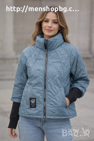 Късо пролетно яке - зелено