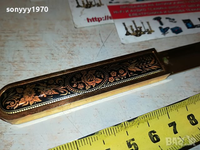 златен нож с красива дръжка от франция 1112221140, снимка 8 - Антикварни и старинни предмети - 38971859
