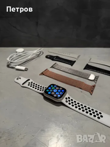95% батерия! КАТО ЧИСТО НОВ Apple Watch 7 41 mm GPS Nike + подаръци, снимка 6 - Смарт часовници - 56004998