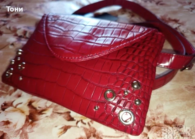 CAROLINE BISS Нова Кожена Дамска Чанта с Етикет, снимка 5 - Чанти - 50778371