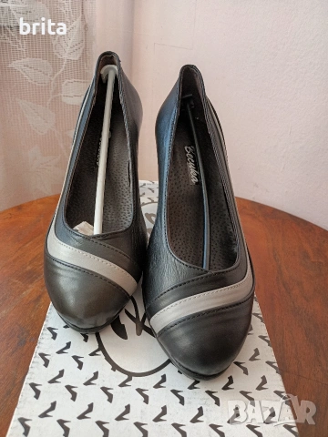 Нови! №37 Ест Кожа Обувки 8см ток

, снимка 6 - Дамски обувки на ток - 53043109