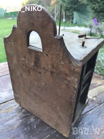 Античен примитивен стенен часовник 18 век, снимка 6 - Антикварни и старинни предмети - 51352064