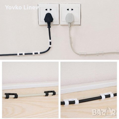 КАБЕЛНИ СКОБИ - ДЪРЖАЧ ЗА КАБЕЛИ  САМОЗАЛЕПВАЩИ -16/20 БРОЯ, снимка 2 - Друга електроника - 40159569