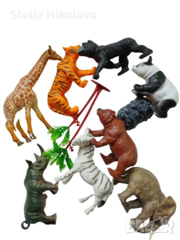 Играчка комплект 8 диви животни