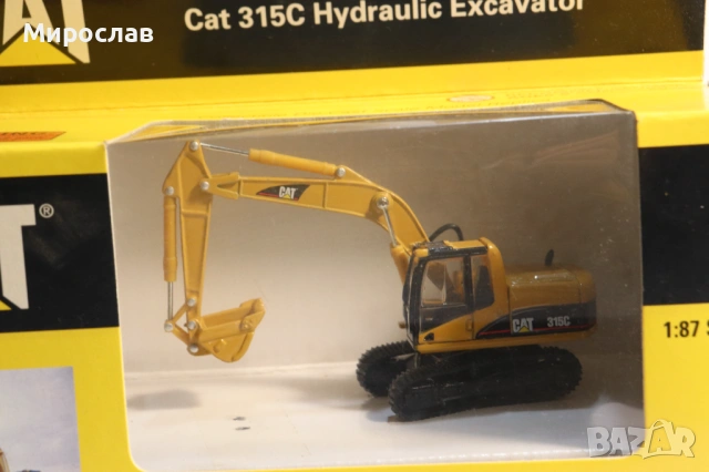 CAT 1/87 H0 ТРАКТОР БАГЕР ФАДРОМА ТОВАРАЧ КОЛИЧКА МОДЕЛ, снимка 2 - Колекции - 53586825