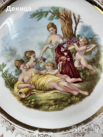 Schumann 1918-1929 Рядко срещана столетница Ръчно рисувана и напълно здрава🥰 , снимка 3 - Пана - 53050673