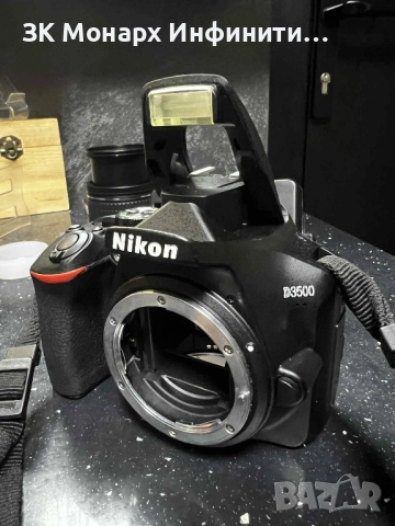 Фотоапарат Nikon D3500 с Обектив Nikon 18-55mm DX VR AF-P f3.5-5.6, снимка 7 - Фотоапарати - 52149474
