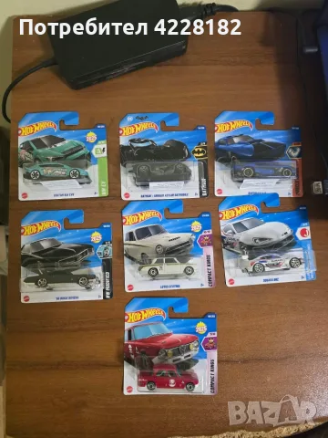Колекция 7 Hot Wheels колички, модели 2025, нови в опаковка