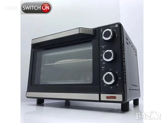НОВИ! Фурна с таймер камък за пица тавички 24л 1400W Switch on, снимка 7 - Печки, фурни - 50734859