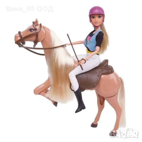 Кукла-жокей с кон и аксесоари 