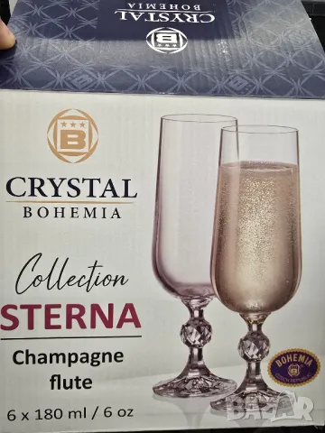 чаши за шампанско 6 броя 180 мл