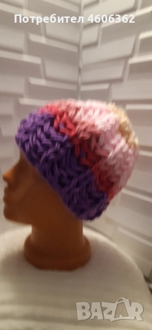 ръчно изплетена шапка , снимка 2 - Други - 51867305