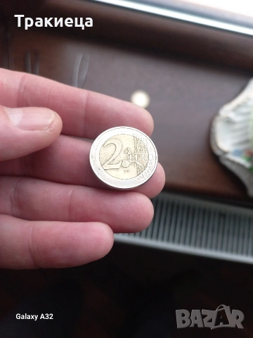 МОНЕТА 2 ЕВРО 2002г ГЕРМАНИЯ БУКВА А, снимка 2 - Нумизматика и бонистика - 53607388