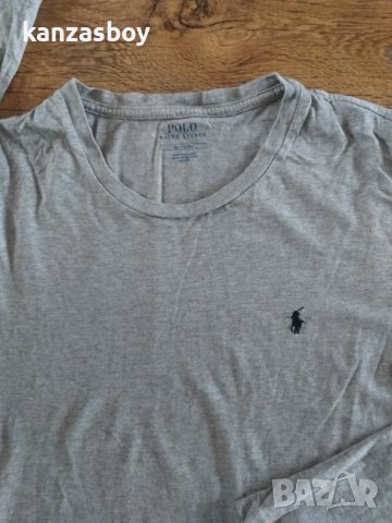 Polo Ralph Lauren L/S CREW-CREW-SLEEP TOP Grey - страхотна мъжка блуза М, снимка 2 - Блузи - 44406094