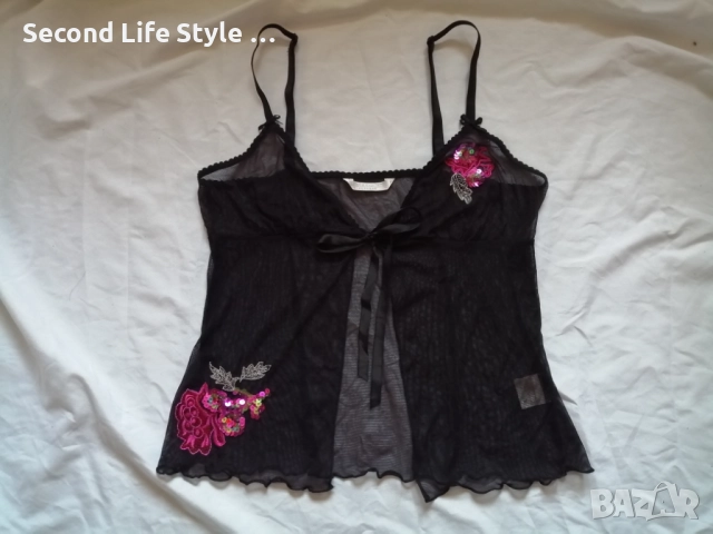 Hunkemoller прозрачна дамска нощница с пайети и бродерии р-р M, снимка 7 - Нощници - 52923424