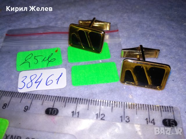 Стари ПОЗЛАТЕНИ ЕМАЙЛИРАНИ РЕТРО АРТ БУТОНЕЛИ КОПЧЕТА за РЪКАВЕЛИ 38461, снимка 3 - Антикварни и старинни предмети - 41389391