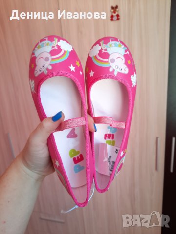 Нови обувки тип балеринки, на H&M с Пепа Пиг, размер 33., снимка 7 - Детски обувки - 34334027
