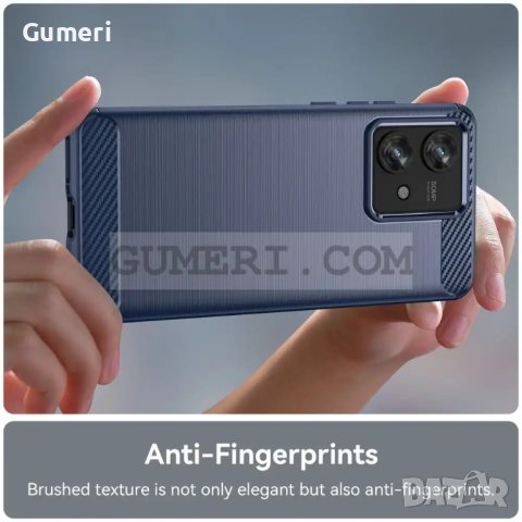 Motorola Edge 40 Neo 5G Противоударен Силиконов Гръб - Карбон, снимка 7 - Калъфи, кейсове - 42650188