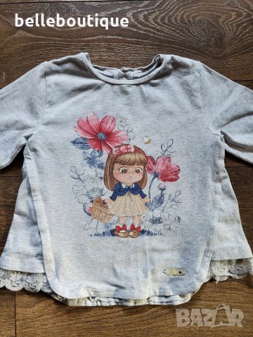 Блуза Майорал Mayoral с дантела 86 см. 18 месеца, снимка 2 - Бебешки блузки - 36016861