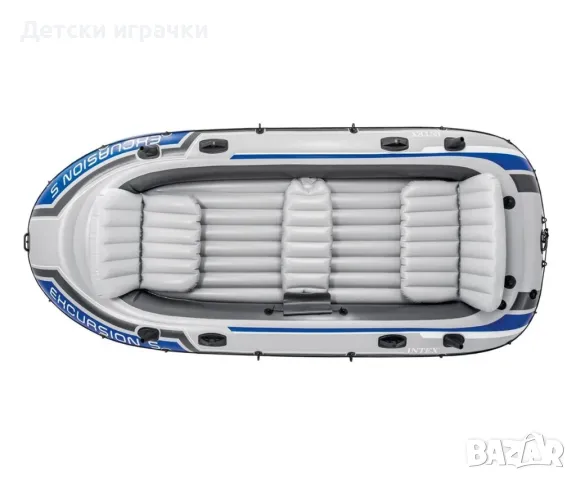 Надуваема лодка Excursion 5 Intex 366 x 168см, PVC, за 5 души, с гребла, снимка 8 - Водни спортове - 49899590