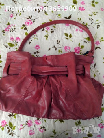 Елегантна чанта от естествена кожа.Интересен цвят, снимка 3 - Чанти - 41726938