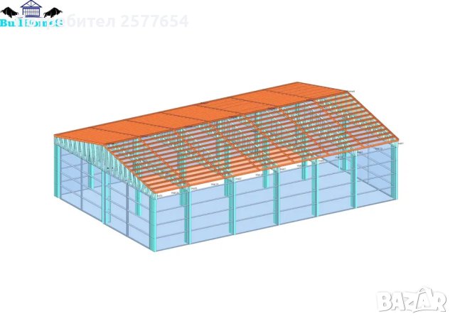ЛИЗИНГ-Халета, Хале, Магазини, Магазин,Складове 216м2-12м х 18м х 3.50, снимка 1