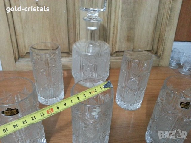 Кристална гарафа, снимка 5 - Антикварни и старинни предмети - 34719062