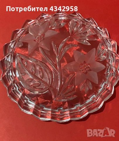 Vintage. Кристална купа., снимка 4 - Антикварни и старинни предмети - 52565839