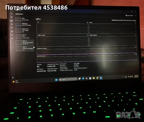 Razer Blade 15" Advanced (2019, снимка 6 - Лаптопи за игри - 51080920