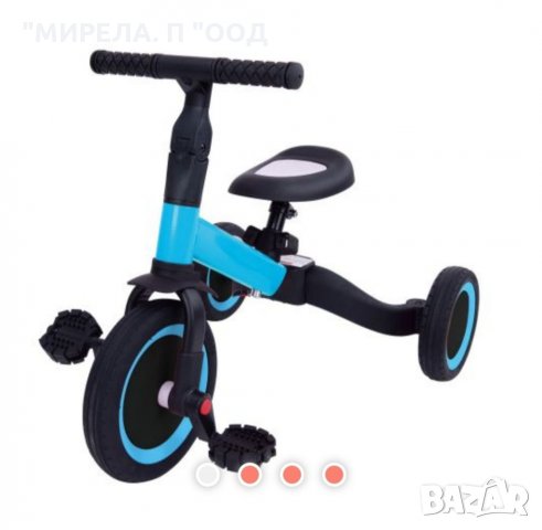 Мултифункционална Триколка 4 в 1 Синя , снимка 4 - Детски велосипеди, триколки и коли - 35830445