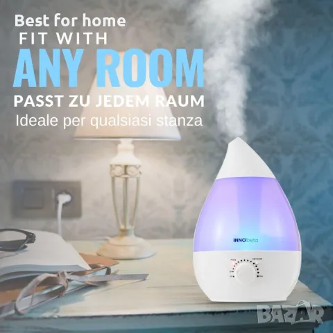 Ултразвуков овлажнител INNObeta Waterdrop 2.4L, снимка 8 - Други - 48543985