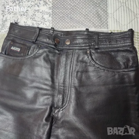 Нов кожен мото панталон AKITO  размер 34 , снимка 4 - Аксесоари и консумативи - 49707639