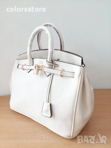 Бяла чанта Hermes Birkin/SG363, снимка 2 - Чанти - 53787469
