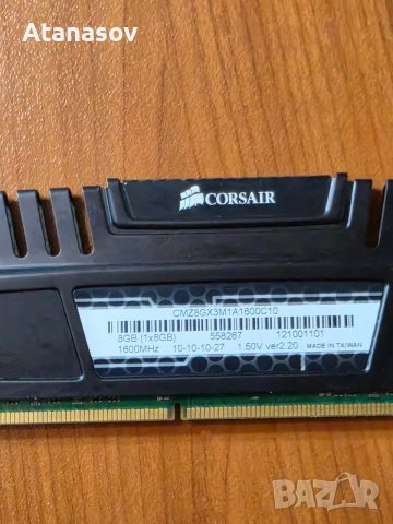 Corsair 8gb ddr3 1600mhz, снимка 2 - RAM памет - 56403165