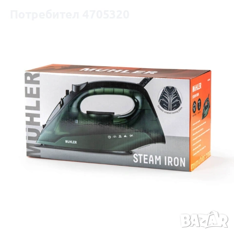 Парна ютия Muhler SI-2520C, 2400W, керамична плоча, паров удар, против прокапване и котлен камък, снимка 7 - Ютии - 53058538