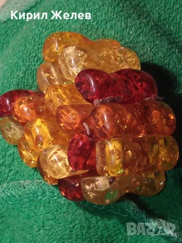 ПРЕКРАСНА РАЗТЕГЛИВА ВИНТИДЖ АРТ КЕХЛИБАРЕНА ГРИВНА от ТОПЕН / ПРЕСОВАН БАЛТИЙСКИ КЕХЛИБАР 47208, снимка 11 - Гривни - 47198799