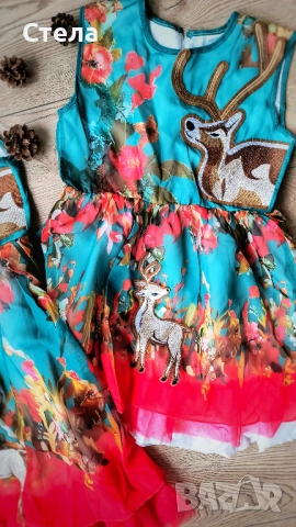 Комплект рокли за Коледна фотосесия - мама и дъщеря, снимка 7 - Детски рокли и поли - 52545208