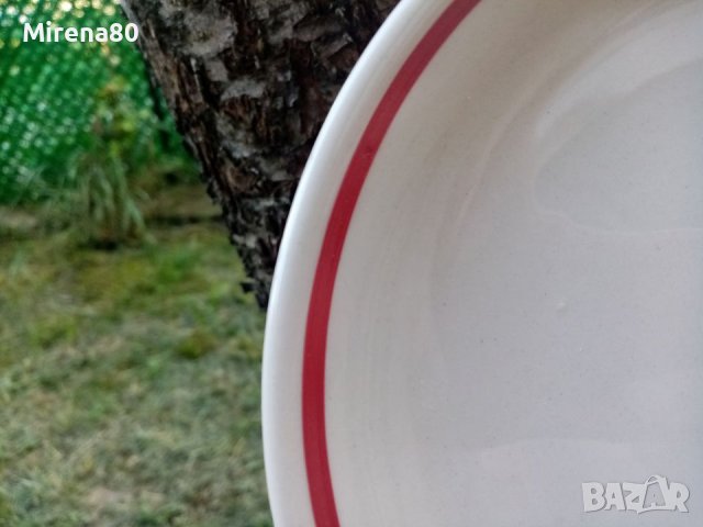 Чинии на Развитие, Калейца - с червен кант - НОВИ !, снимка 3 - Чинии - 42263562