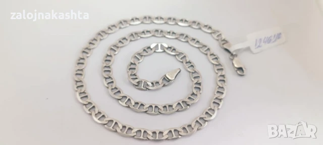 Сребърен синджир-14,23гр/925, снимка 2 - Колиета, медальони, синджири - 50442130