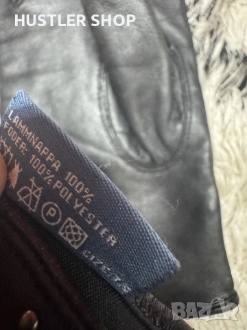 Дамски ръкавици от естествена кожа BORJESSON. Размер 7.5, снимка 9 - Ръкавици - 53138332