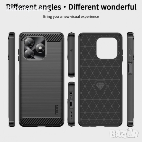 MOFI TPU Калъф за Honor X5c Plus 4G / Honor X5c 4G- Въглеродно влакно, Вкл. Протектор, 3 Цвята, снимка 7 - Калъфи, кейсове - 52638119