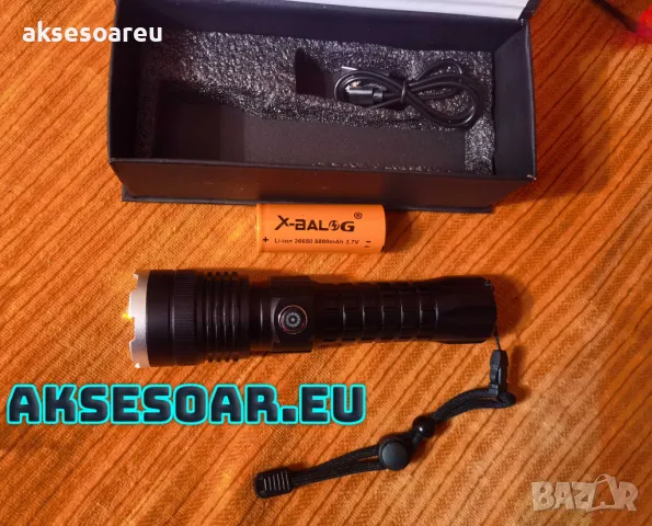 Регулируем Високопроизводителен Нов P90 Super Light акумулаторен фенер прожектор осветление риболов, снимка 14 - Оборудване и аксесоари за оръжия - 50265895