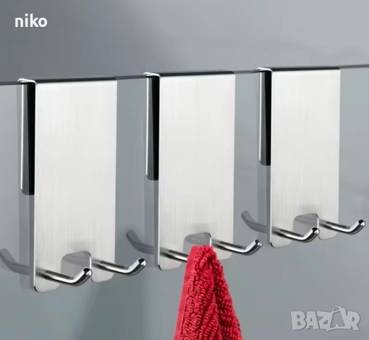стоманени закачалки за стъкло/врата на баня 